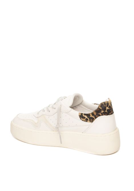 white/leopard step calf sneaker D.A.T.E. | STEP DCALF-WHT/LEOP